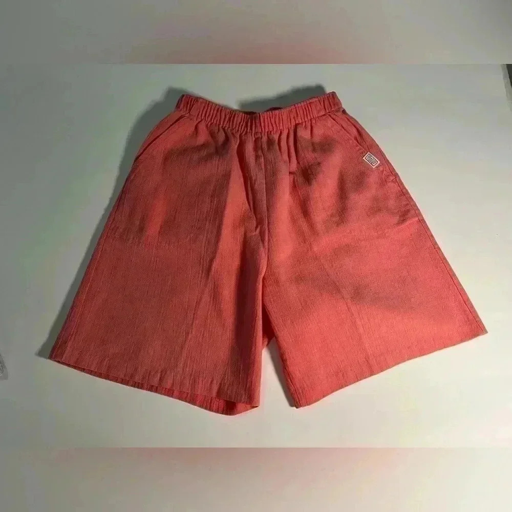 Vintage 80s Salmon High Waisted Shorts The Season Ticket. Size:8 - Picture 2 of 8